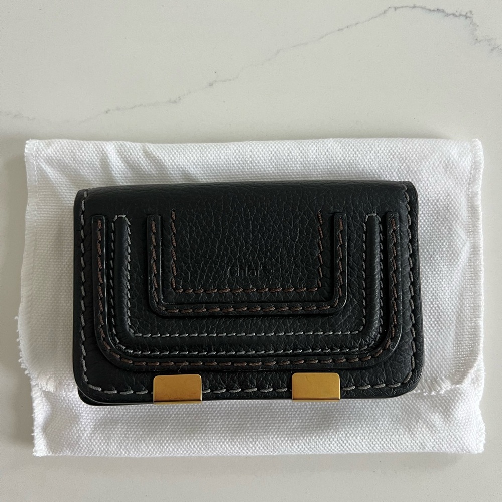 Chloé Black Leather Small Wallet